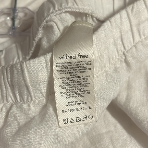 Aritzia Wilfred Free 100% Organic Linen Straight Leg Pant Large - Picture 7 of 10